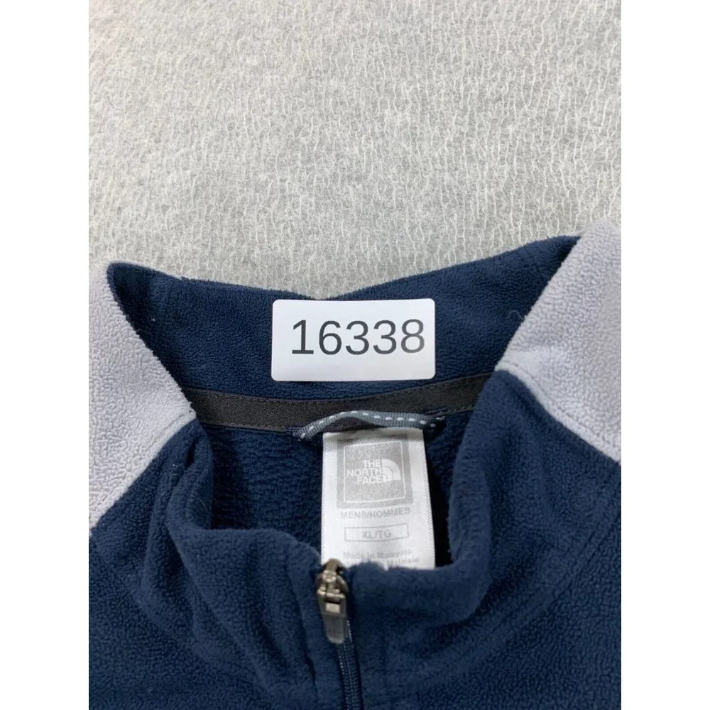 The North Face TKA 100 Quarter‎ Zip Fleece Pullover (Men's XL) Blue/Gray